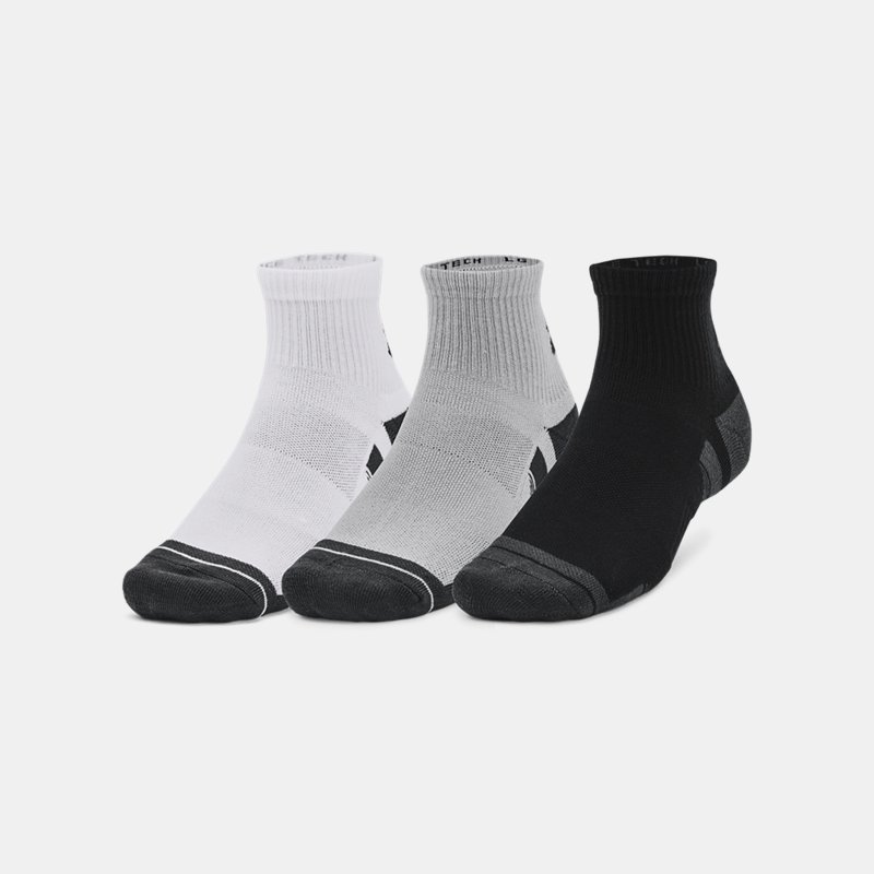 Unisex sokken Under Armour Performance Tech QUnder Armourrter – 3 paar Mod Grijs / Wit / Jet Grijs XL